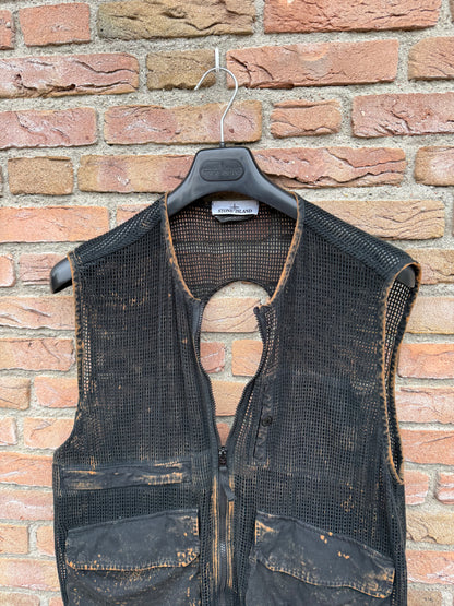 Stone Island Ripstop + Cotton Mesh Off-Dye OVD Gilet - L