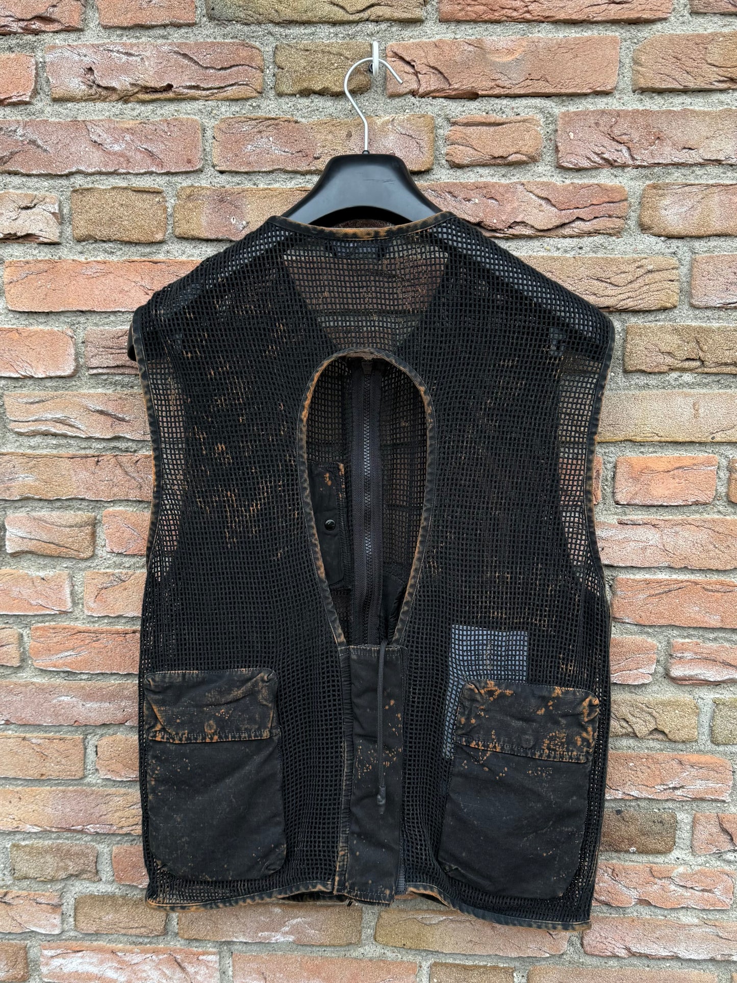 Stone Island Ripstop + Cotton Mesh Off-Dye OVD Gilet - L