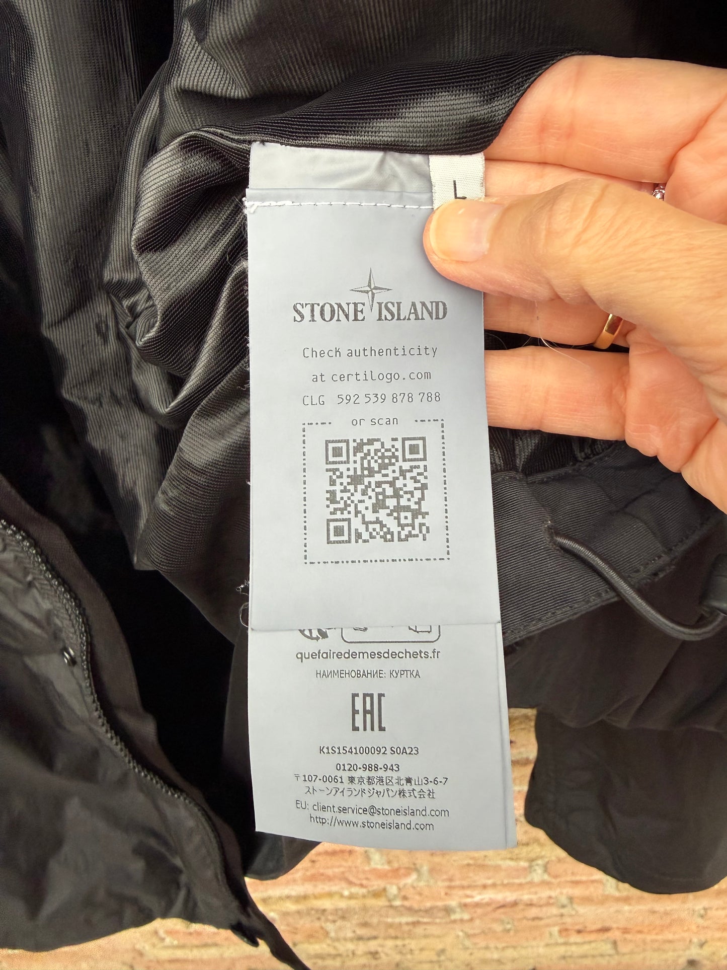 Stone Island Garment Dyed Crinkle Reps NY Jacket - L
