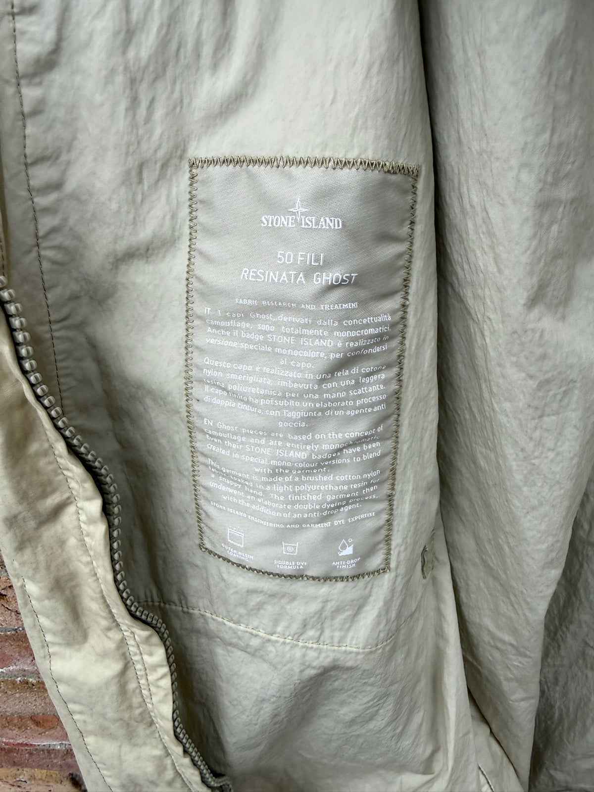 Stone Island 50 Fili Resinata Ghost Parka - XXL