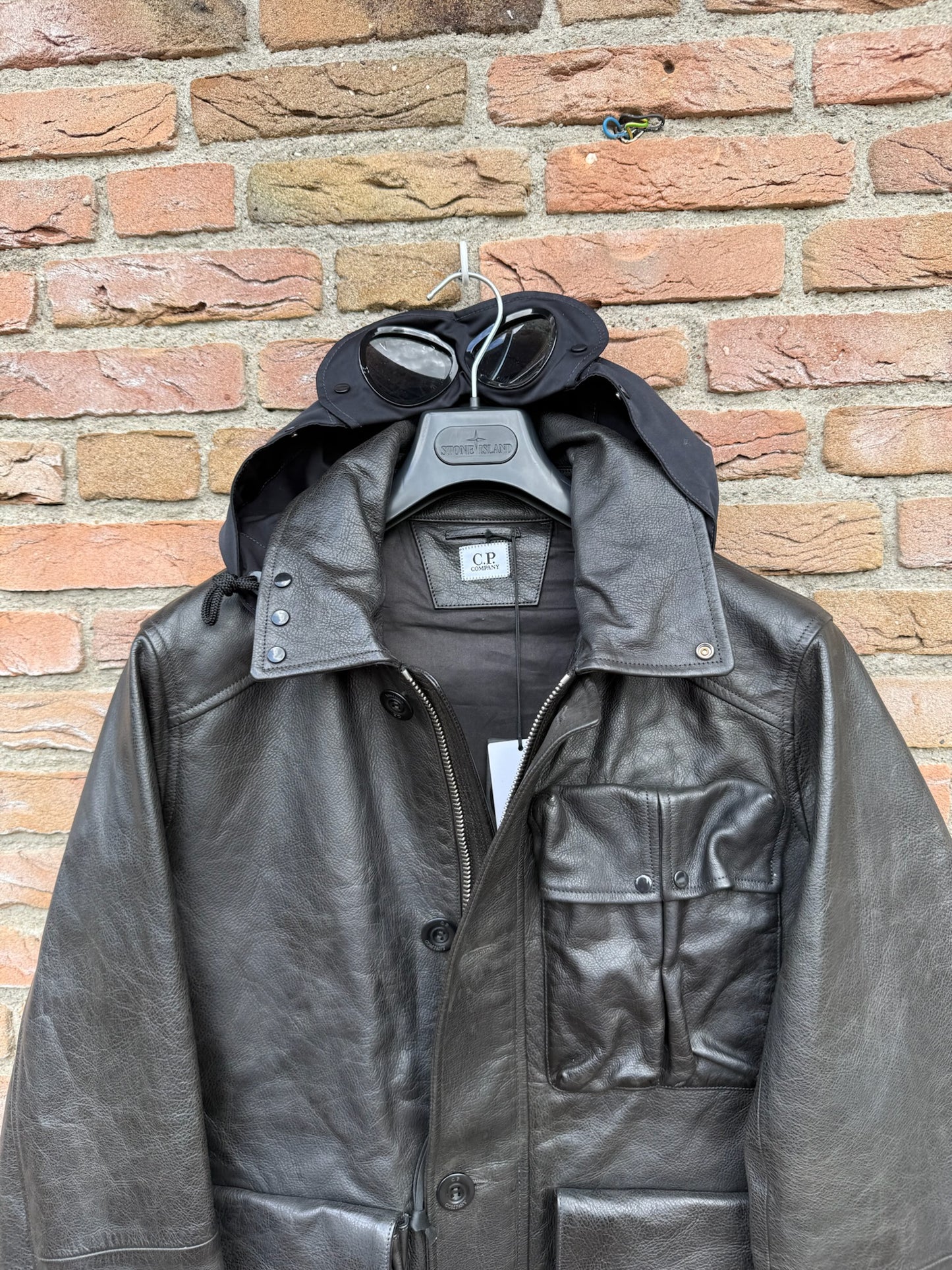 C.P. Company Leather La Mille Jacket - S
