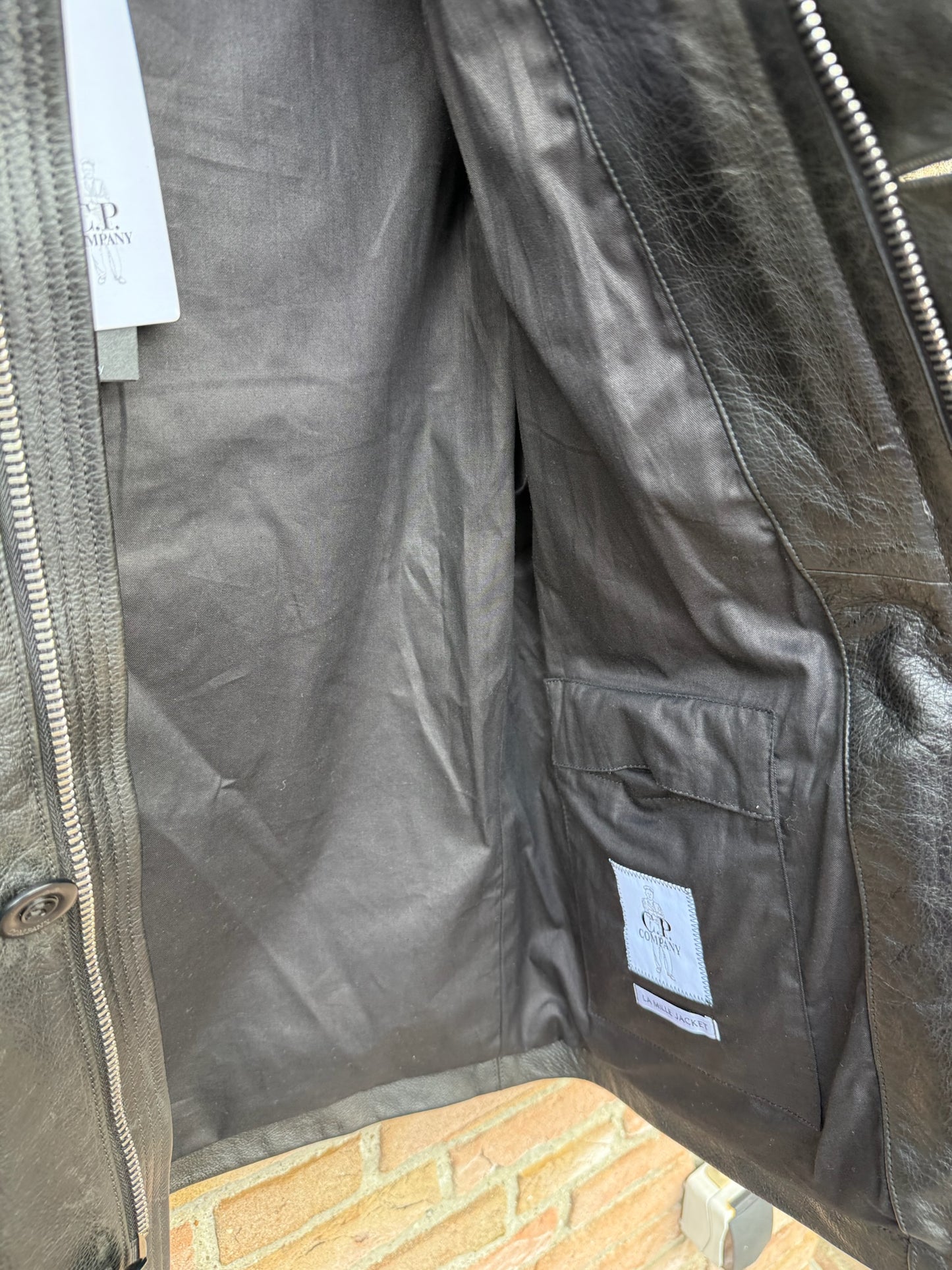 C.P. Company Leather La Mille Jacket - S