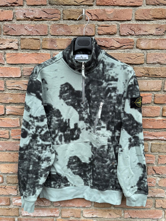 Stone Island Earth Mapping Zip Sweatshirt - L