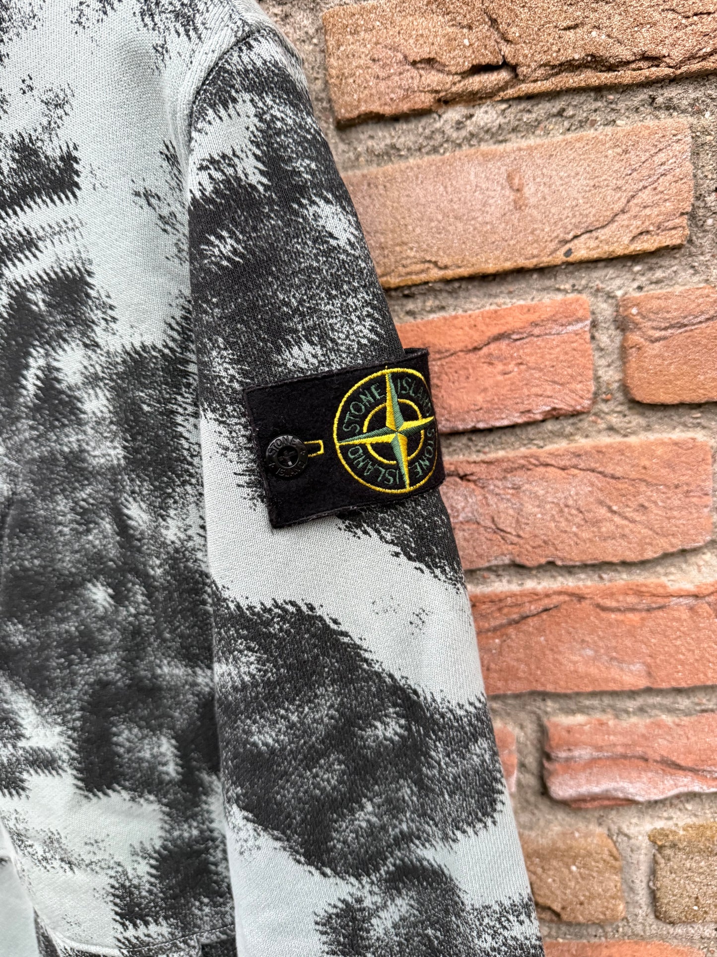 Stone Island Earth Mapping Zip Sweatshirt - L