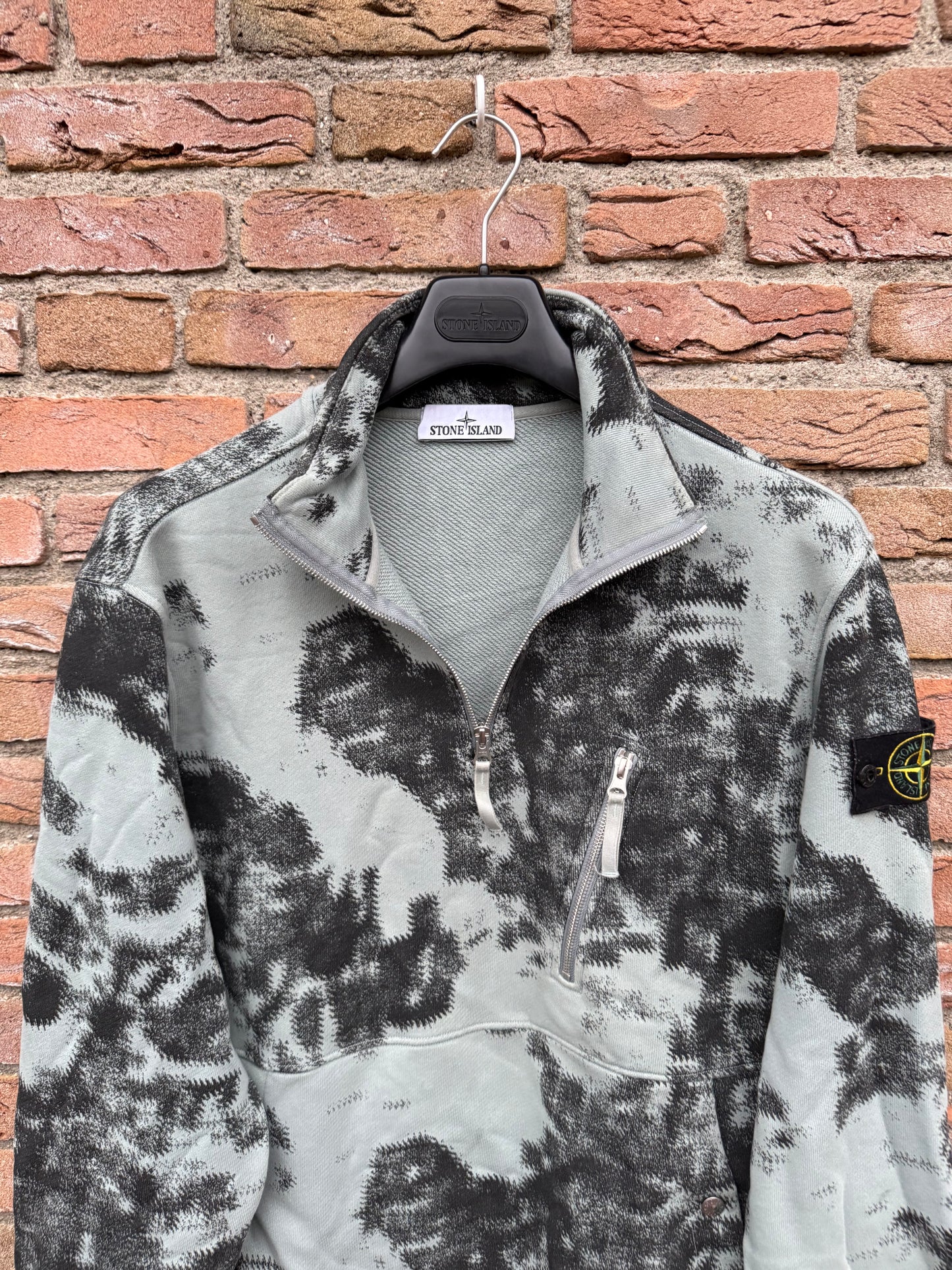 Stone Island Earth Mapping Zip Sweatshirt - L