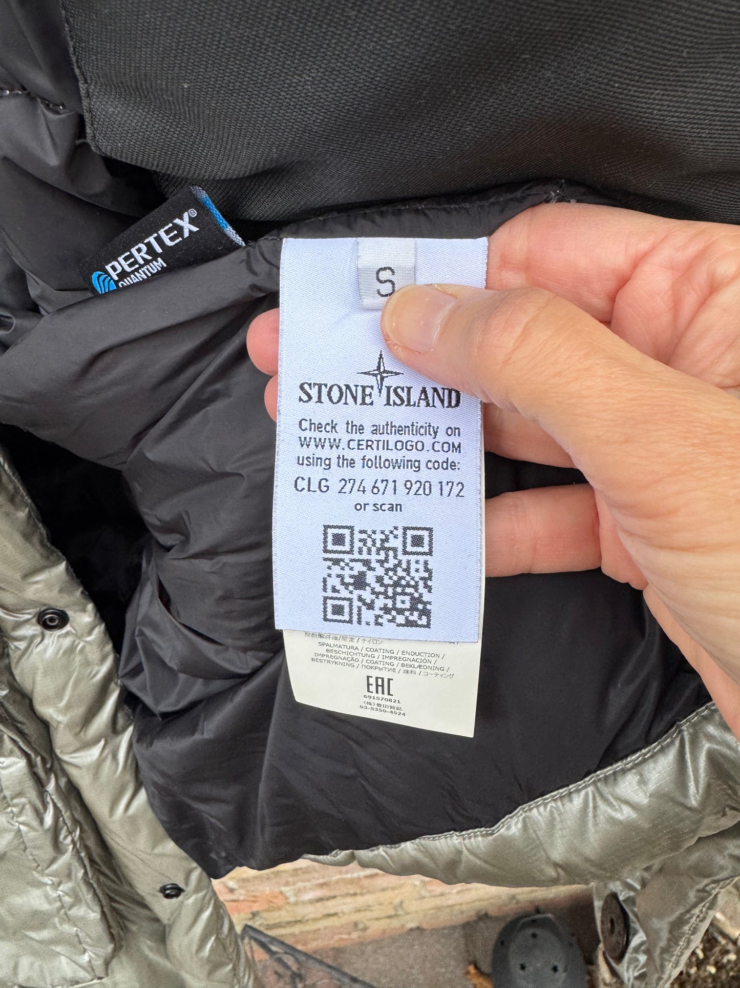 Stone Island Pertex Quantum Daunenjacke - S