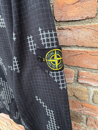 Stone Island Grid Check Camo Sweatshirt - L