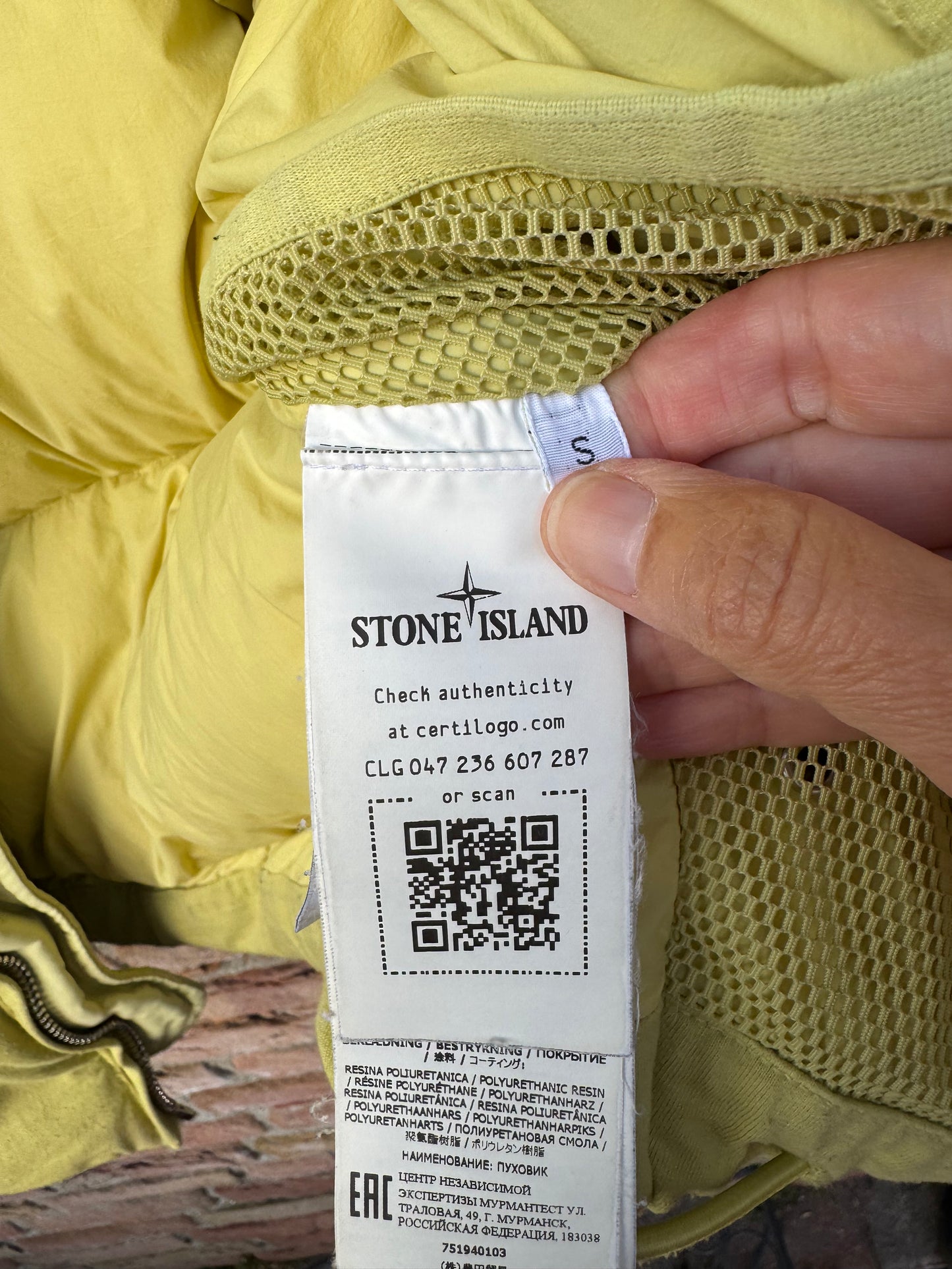 Stone Island Shadow Project High Density R-Nylon Jersey Down Jacket - S
