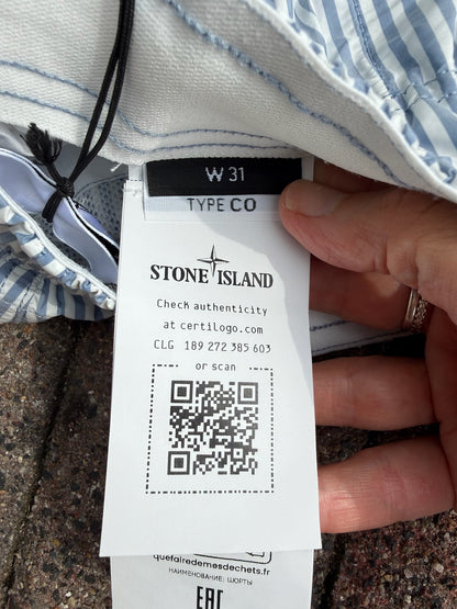 Stone Island Marina Poly/Nylon Tela Marina Shorts - W31
