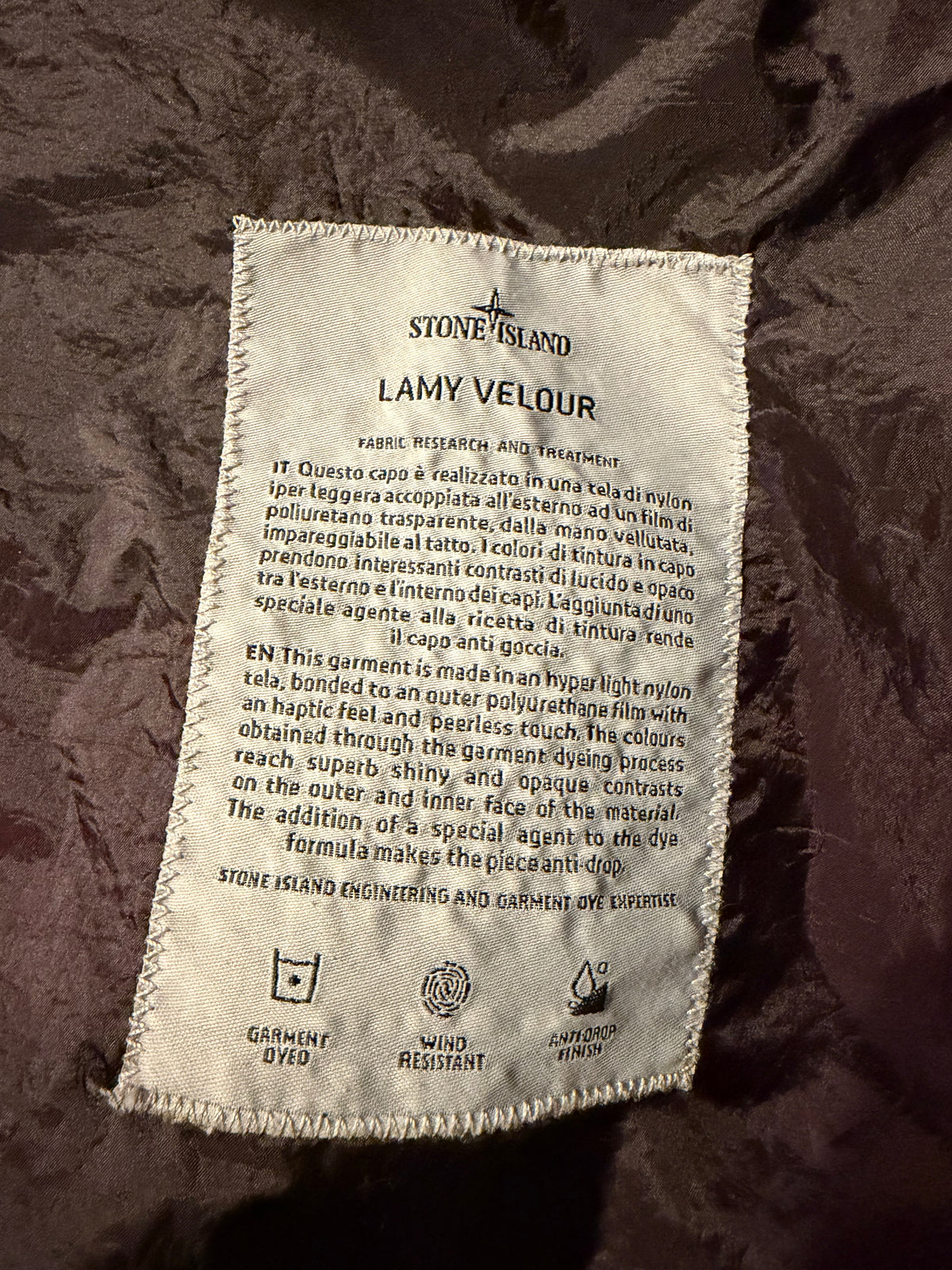 Stone Island Lamy Velour Jacket - M