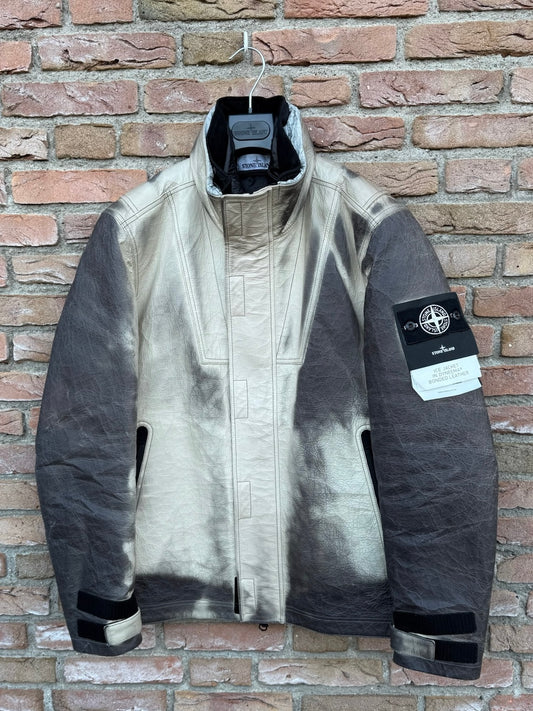 Stone Island Ice Jacket in Dyneema Boned Leather Jacket - L