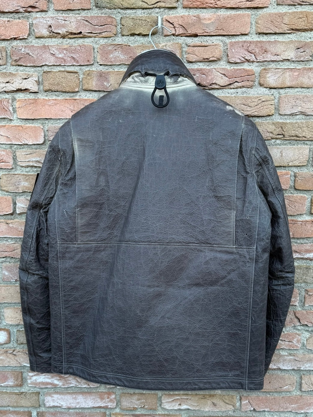 Stone Island Ice Jacket in Dyneema Boned Leather Jacket - L