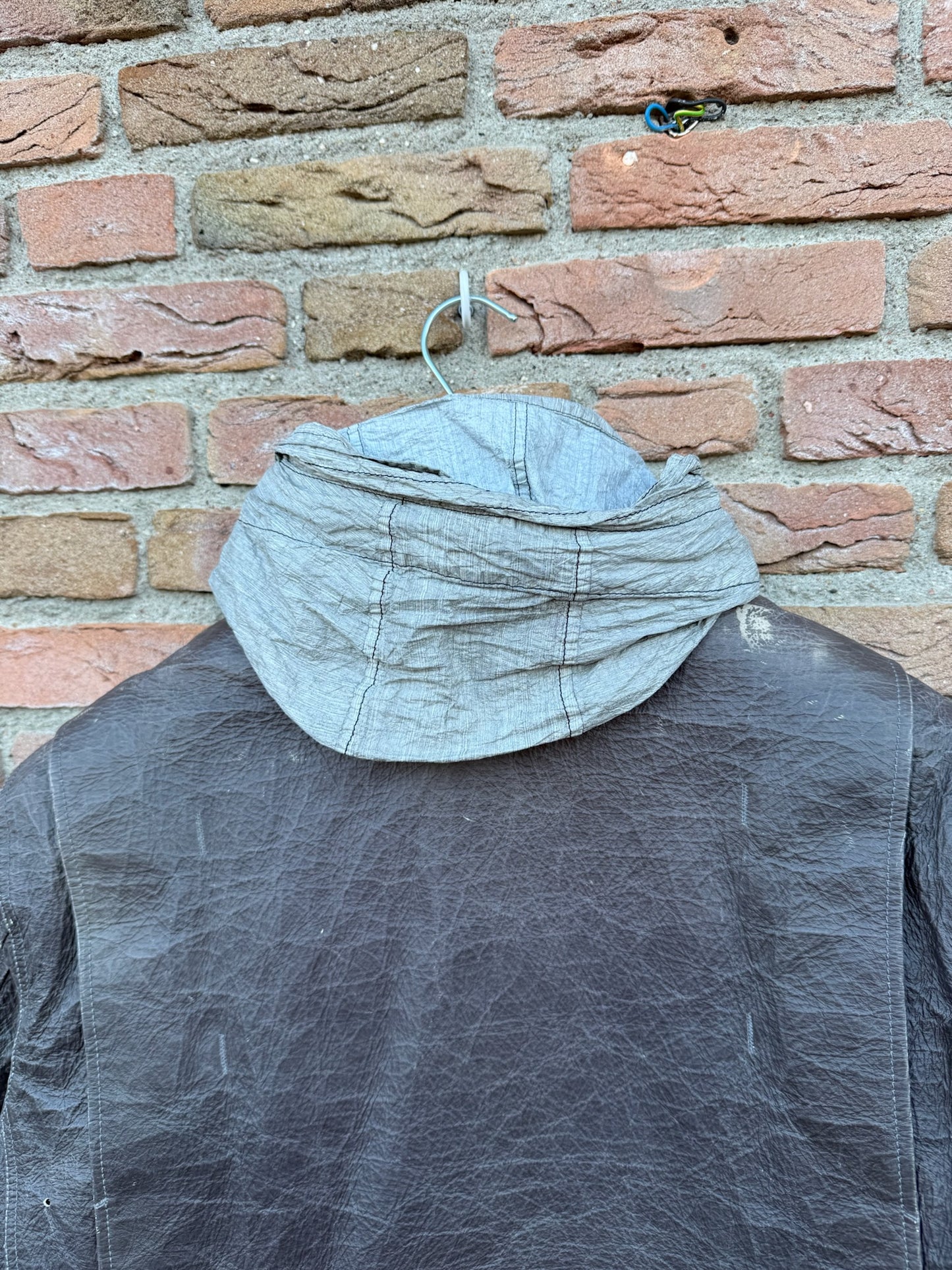 Stone Island Ice Jacket in Dyneema Boned Leather Jacket - L