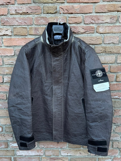 Stone Island Ice Jacket in Dyneema Boned Leather Jacket - L