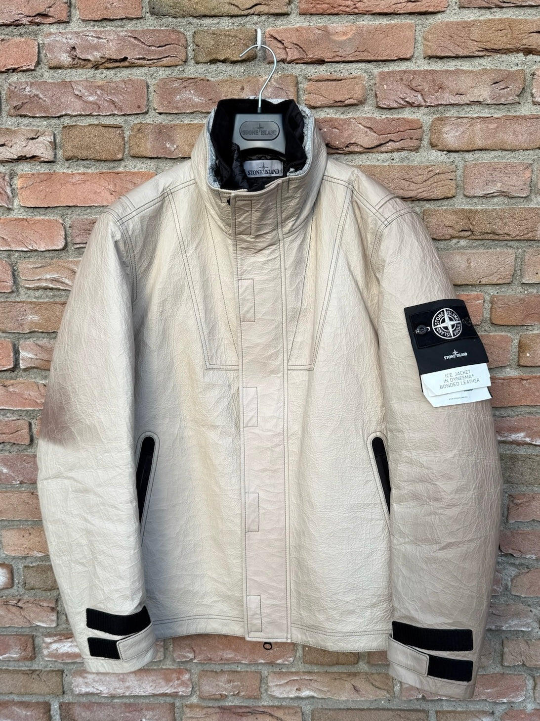 Stone Island Ice Jacket in Dyneema Boned Leather Jacket - L