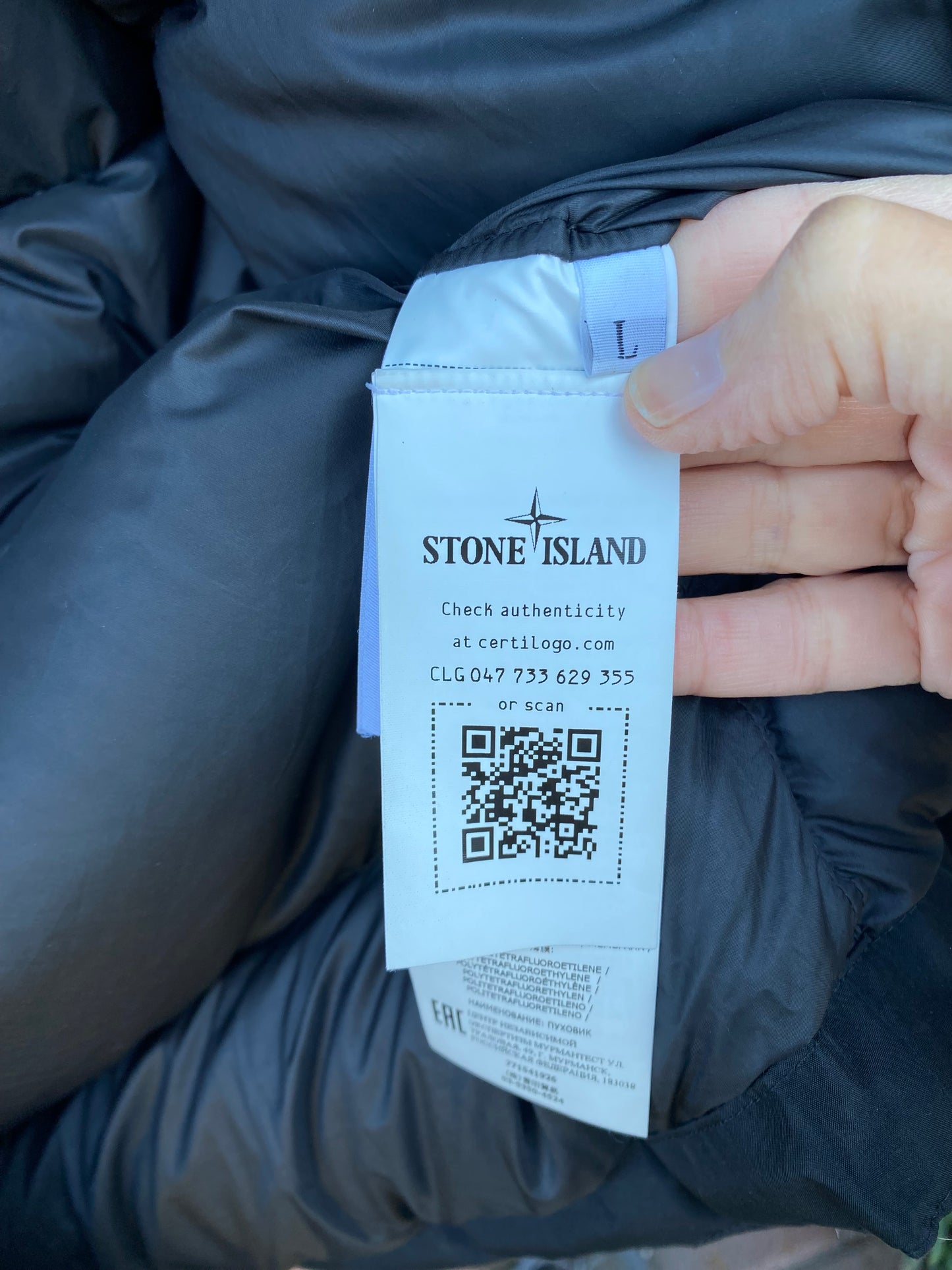 Stone Island 3L Gore-Tex Daunenjacke - L