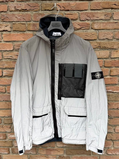 Stone Island Garment Dyed Plated Reflective with Mussola Gommata Jacket - XXL