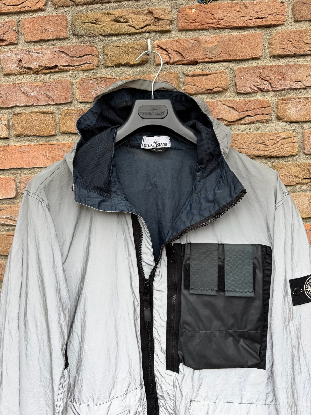 Stone Island Garment Dyed Plated Reflective with Mussola Gommata Jacket - XXL