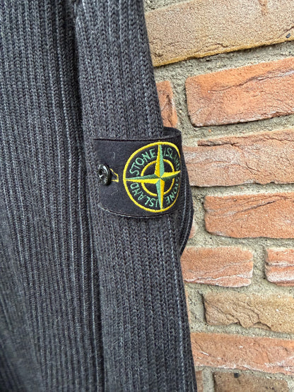 Stone Island Zip Wool Knit Pullover - M