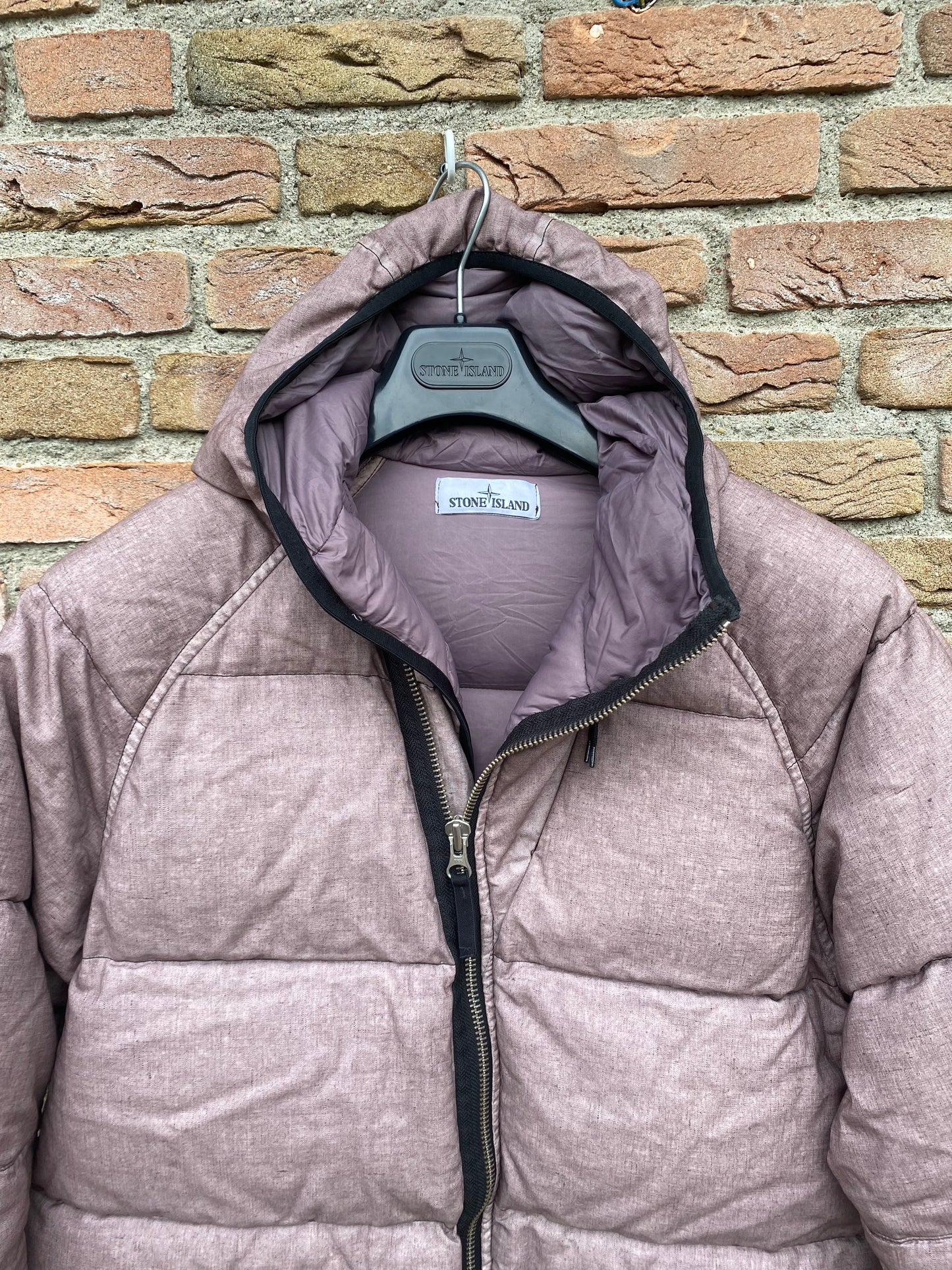 Stone Island Lino Resinato Daunenjacke - L