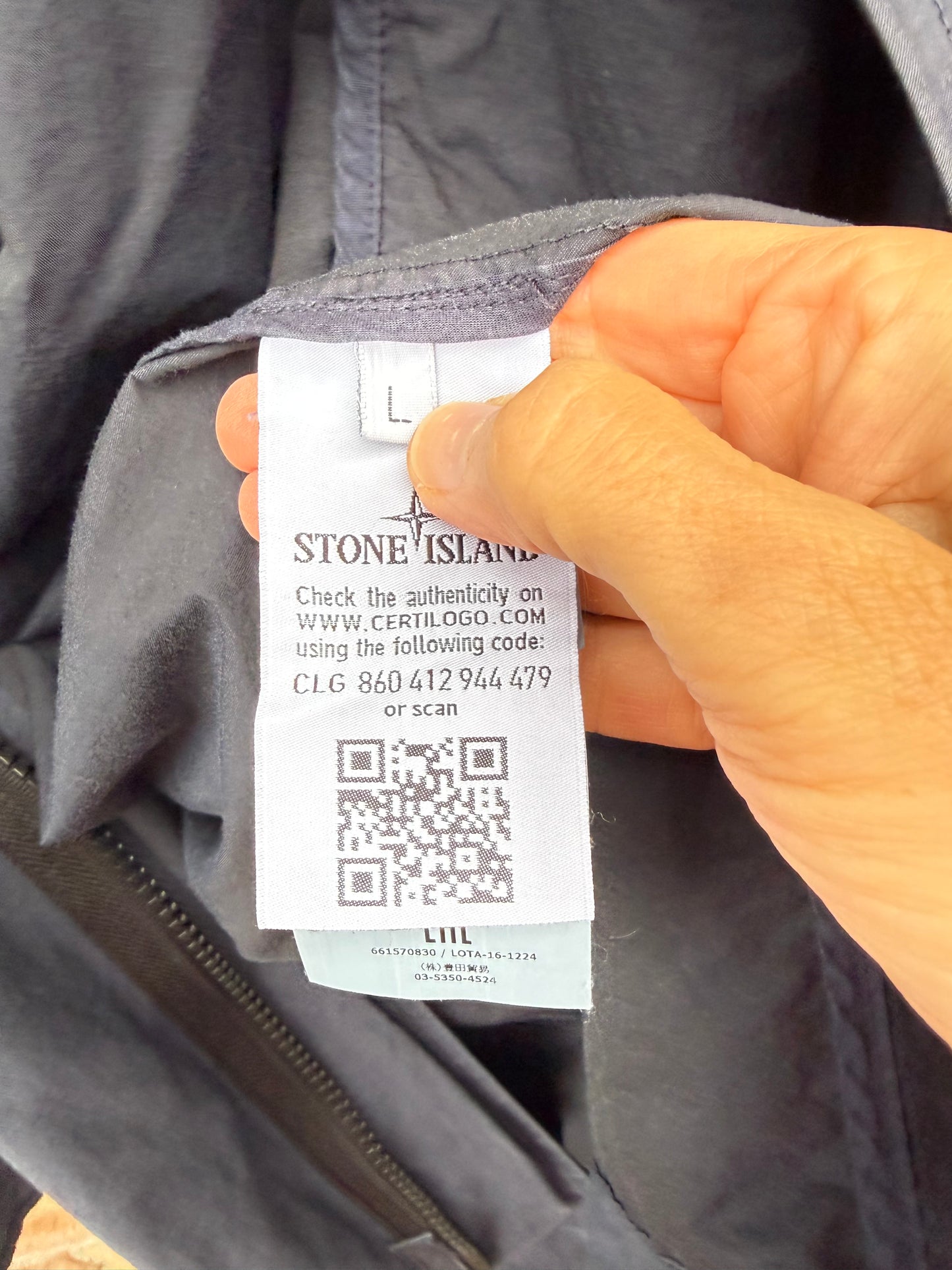 Stone Island Light Cotton Nylon Twill Jacket - L