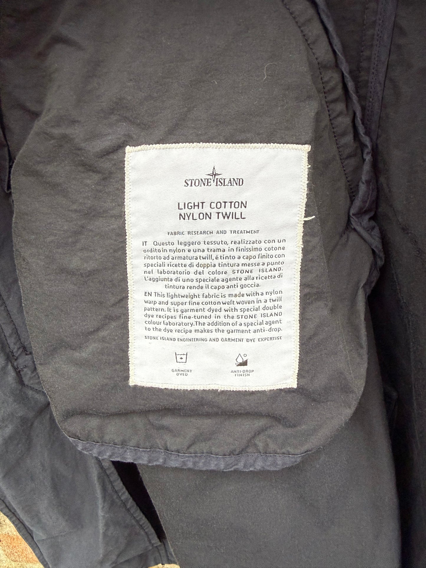 Stone Island Light Cotton Nylon Twill Jacket - L