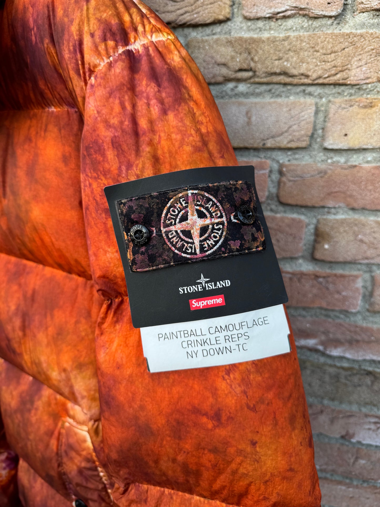 Stone Island x Supreme Paintball Camouflage Down Jacket - L