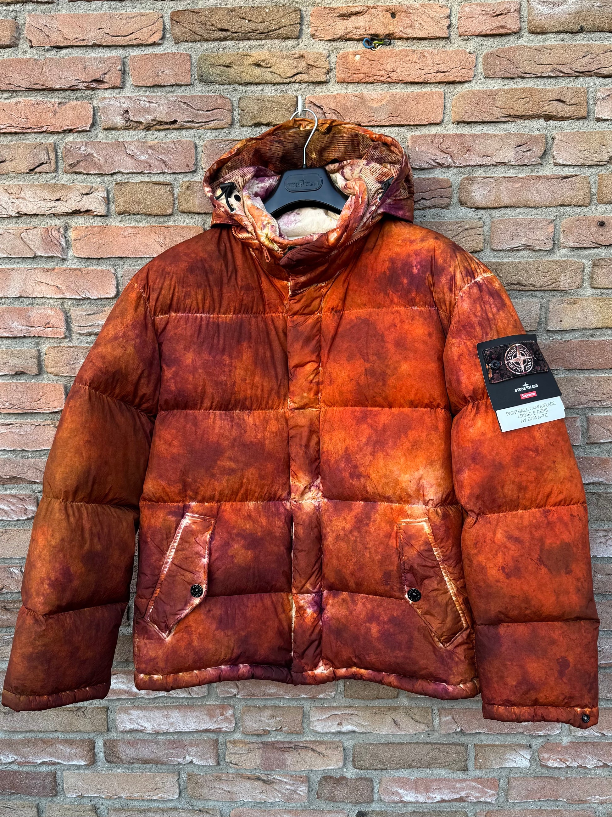 Stone Island x Supreme Paintball Camouflage Down Jacket L