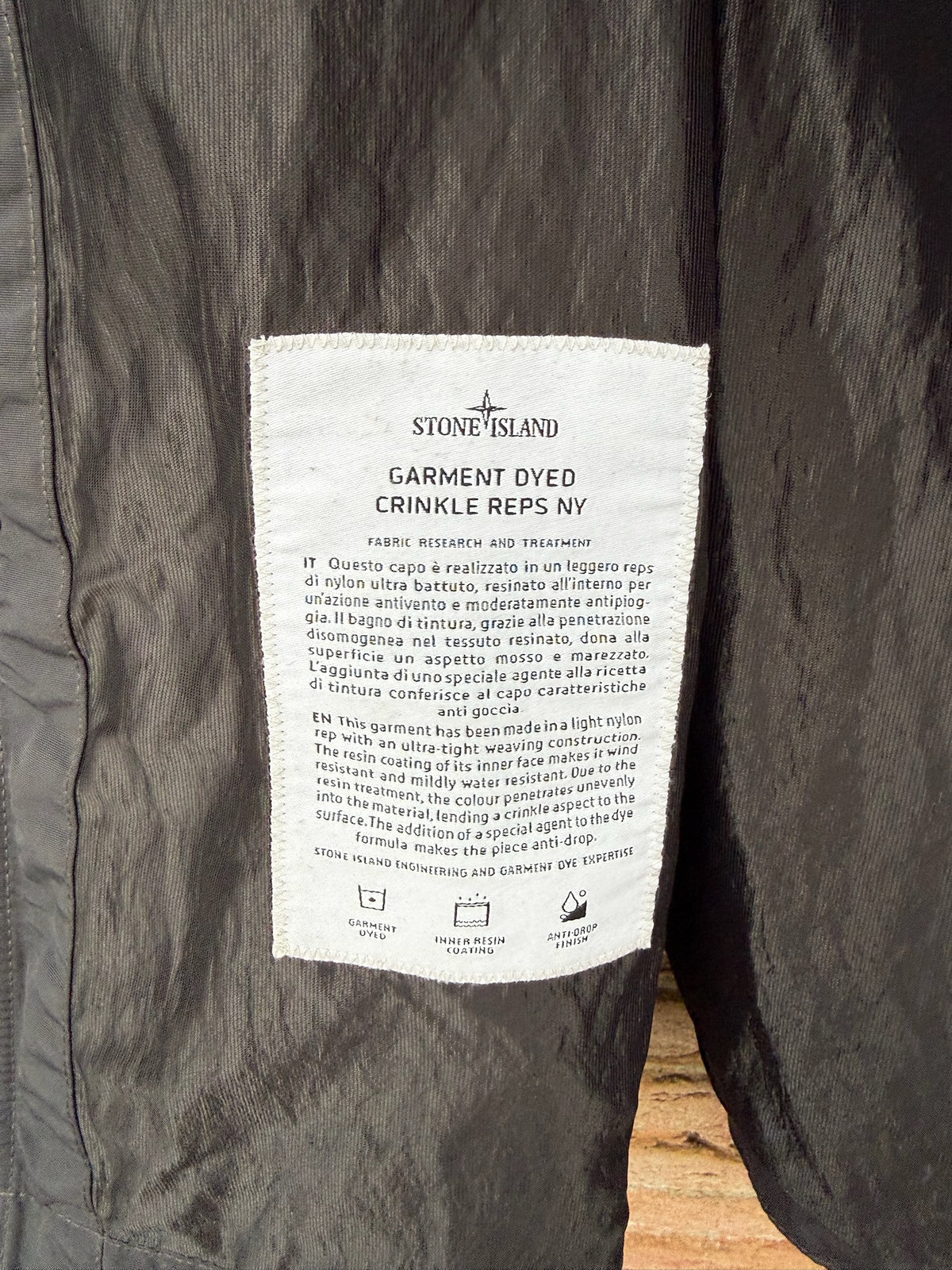 Stone Island Garment Dyed Crinkle Reps NY Jacket - XXL