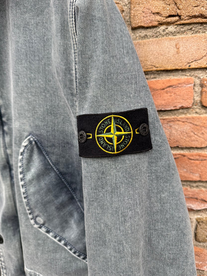 Stone Island Foam Resin Treated Denim Jacket - M