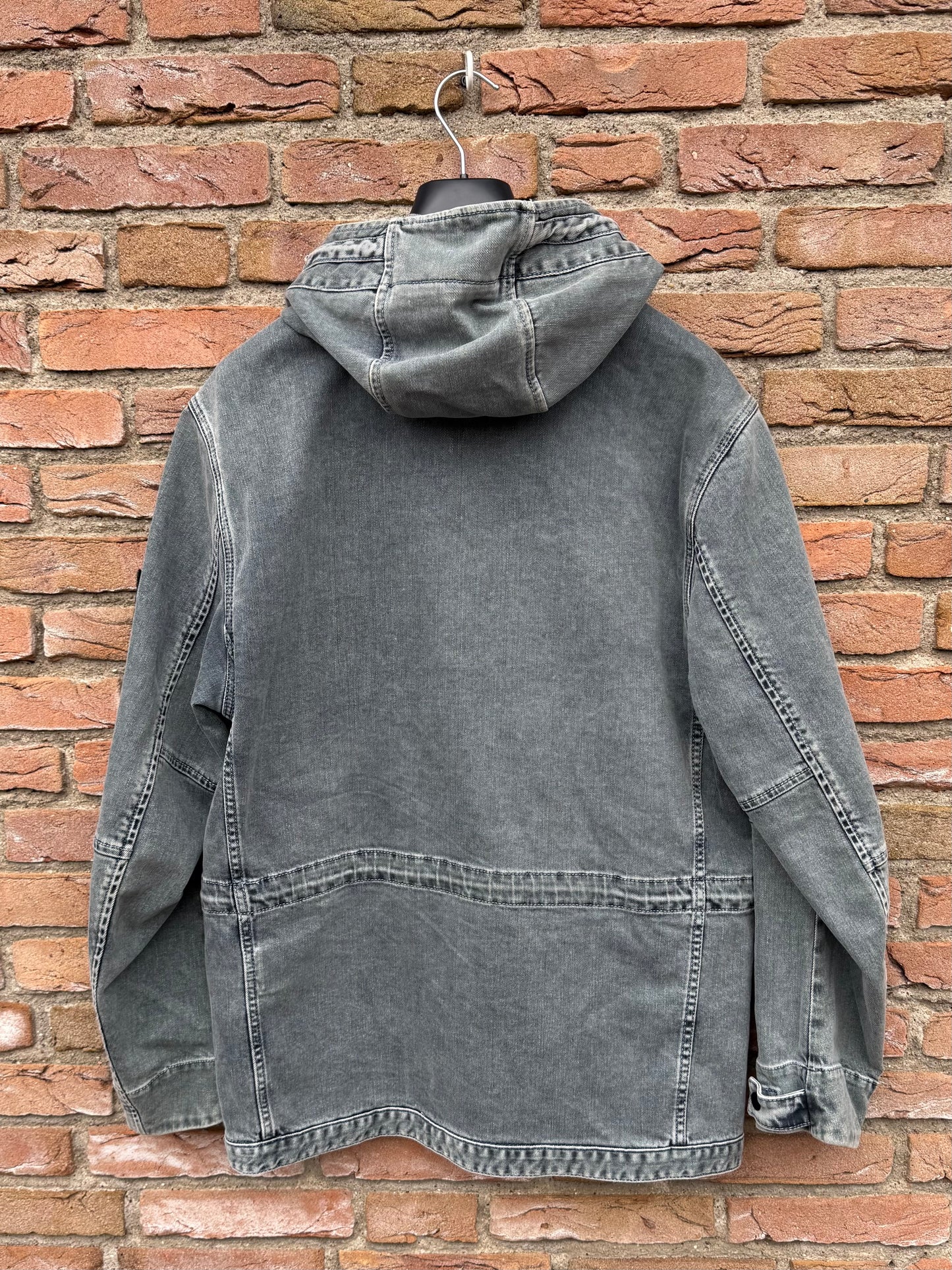 Stone Island Foam Resin Treated Denim Jacket - M