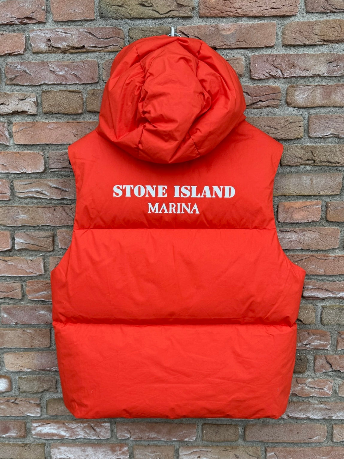 Stone Island Rubber Wax Poplin Down Marina Gilet - M