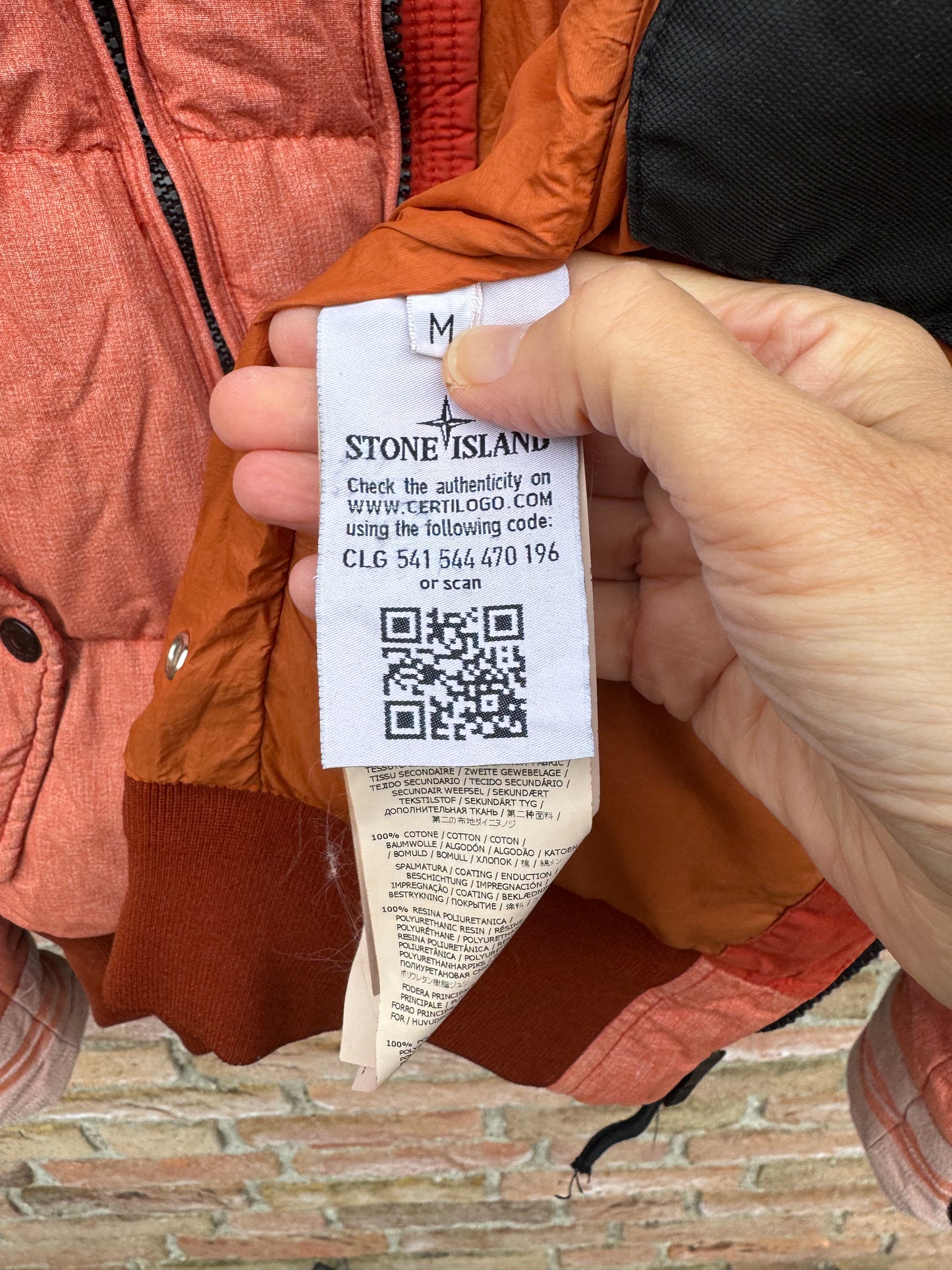 Stone Island Mix Fibre Watro Tela Daunenjacke - M