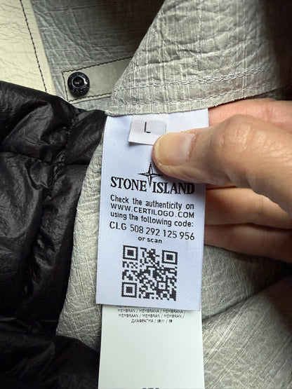 Stone Island Ice Jacket in Dyneema Boned Leather Jacket - L