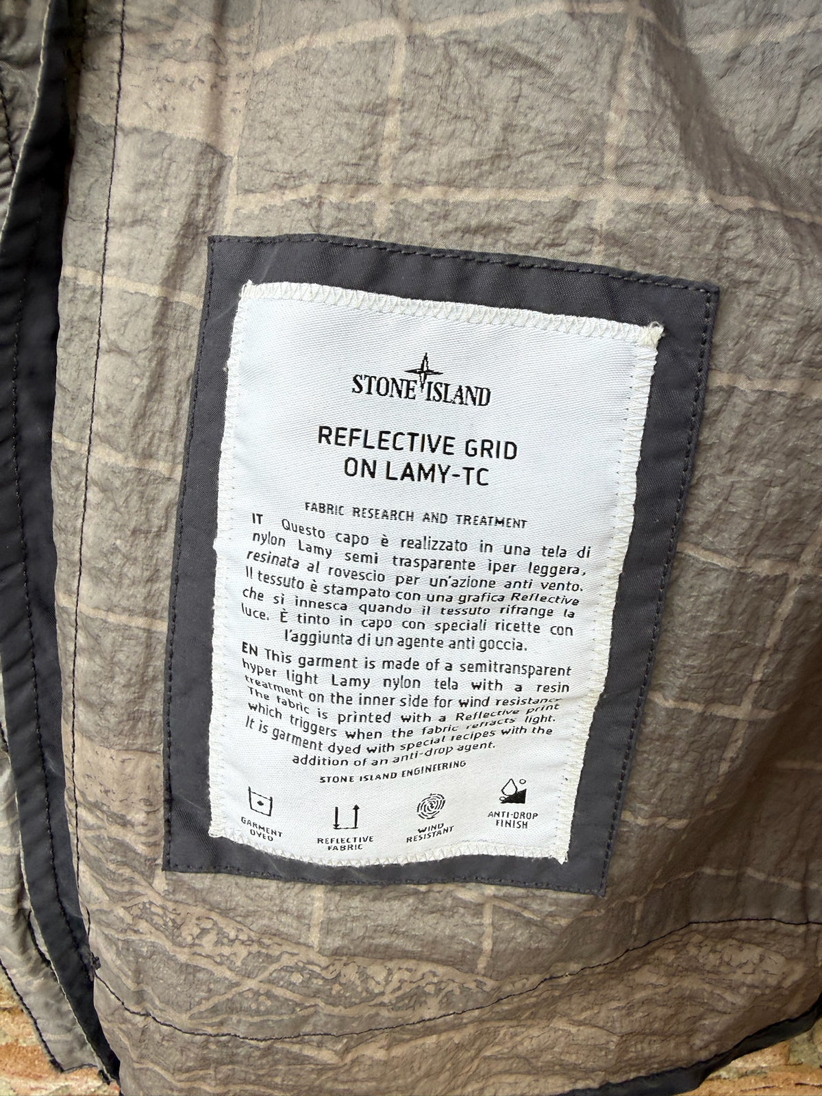 Stone Island Reflective Grid on Lamy-TC Jacket - M