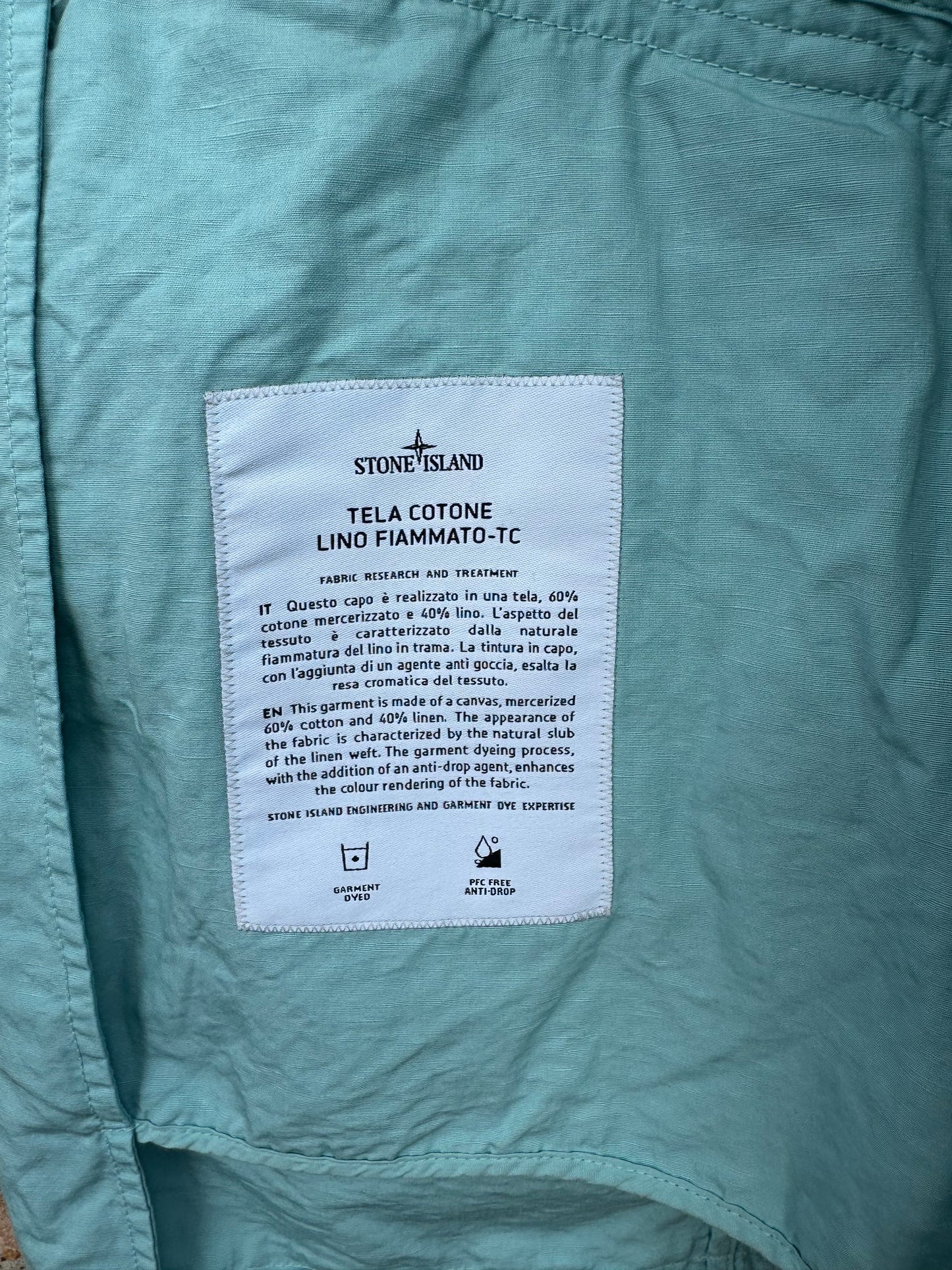 Stone Island Tela Cotone Lino Fiammato-TC Jacket - XL