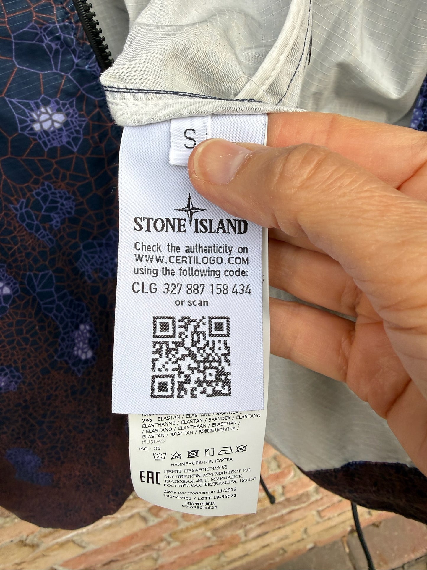 Stone Island Printed Heat Reactive Thermosensitive Fabric Jacket - S