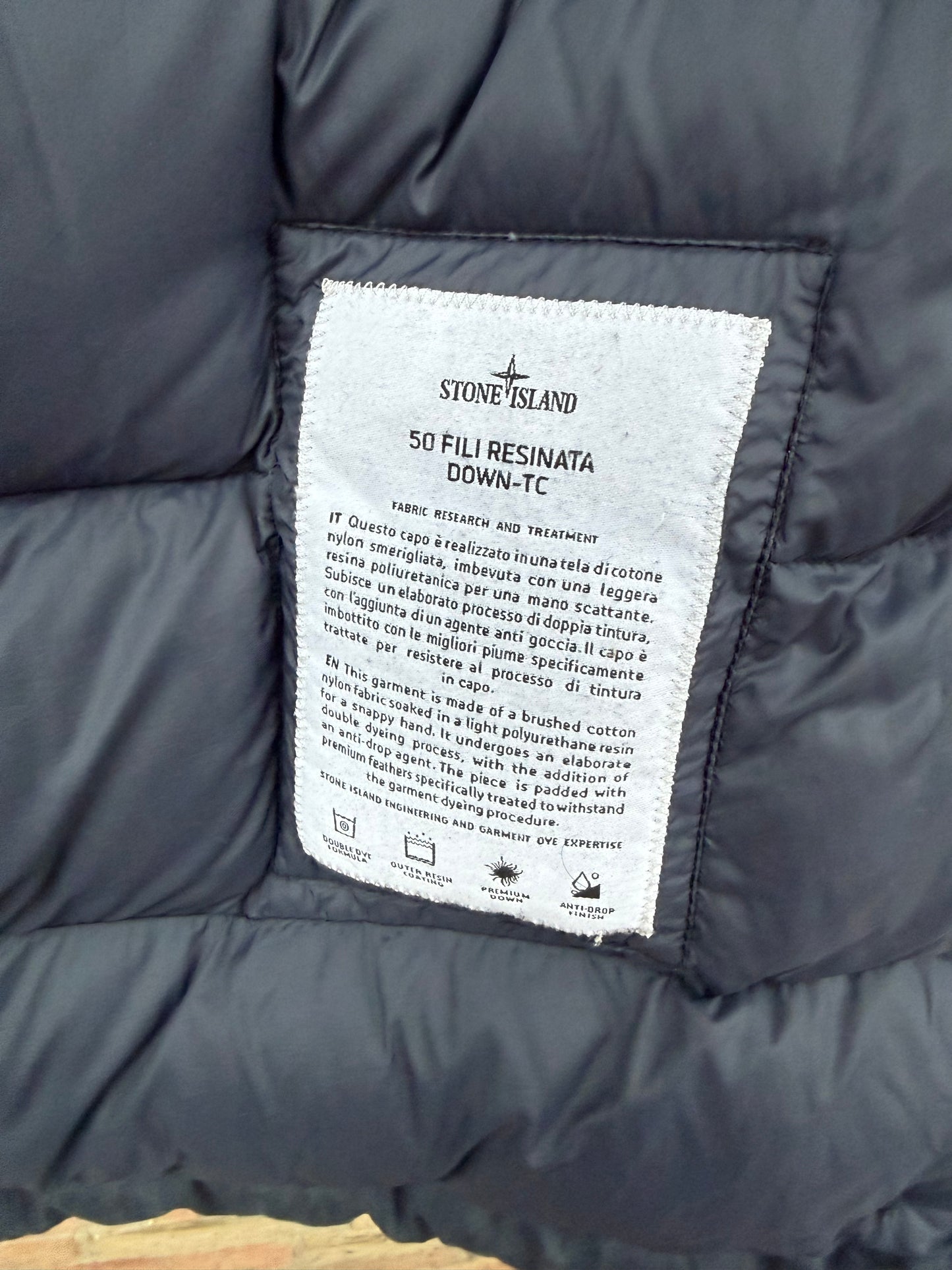 Stone Island 50 Fili Resinata Down-TC Jacket - S