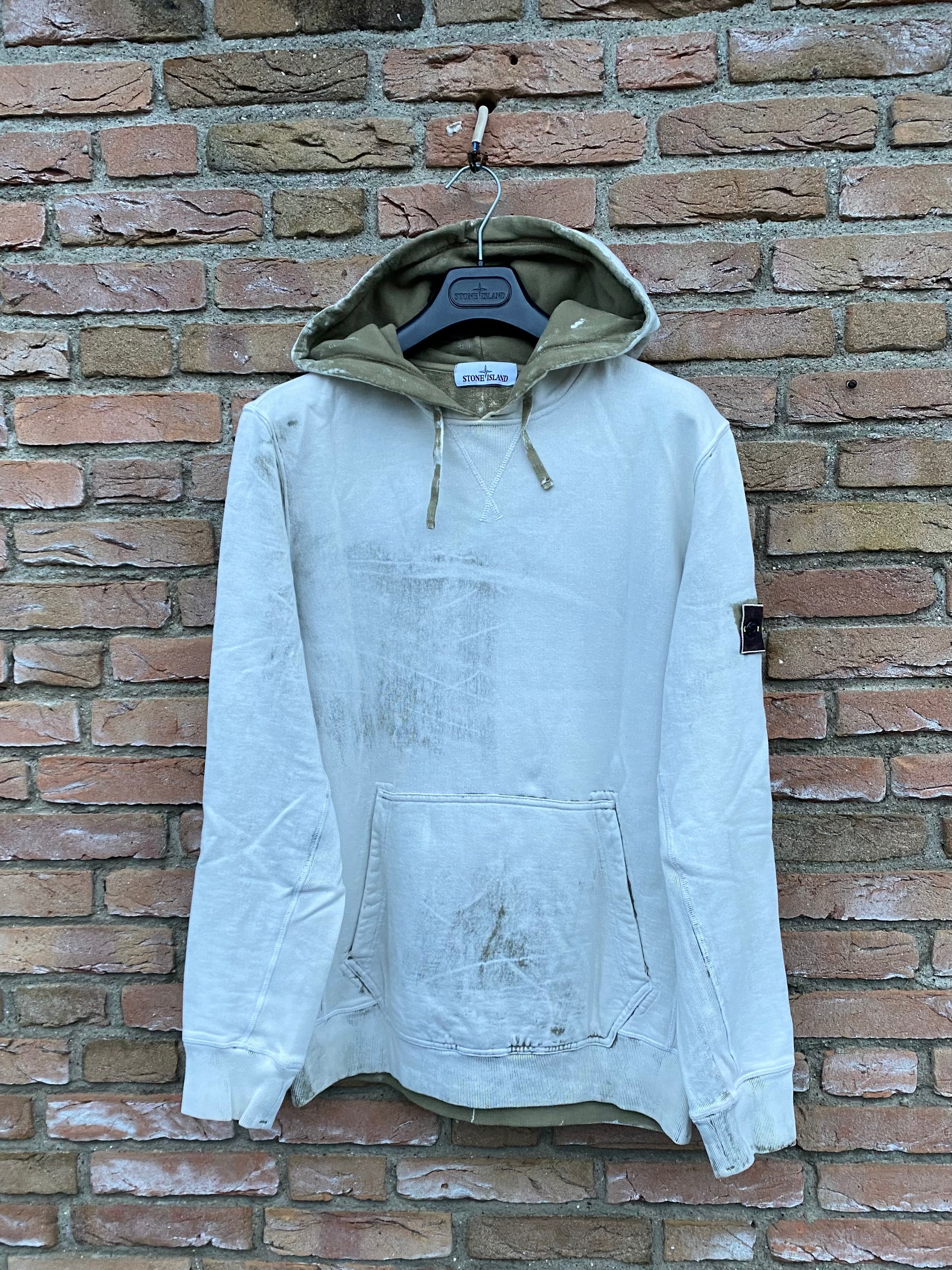 Stone island hand corrosion hoodie online