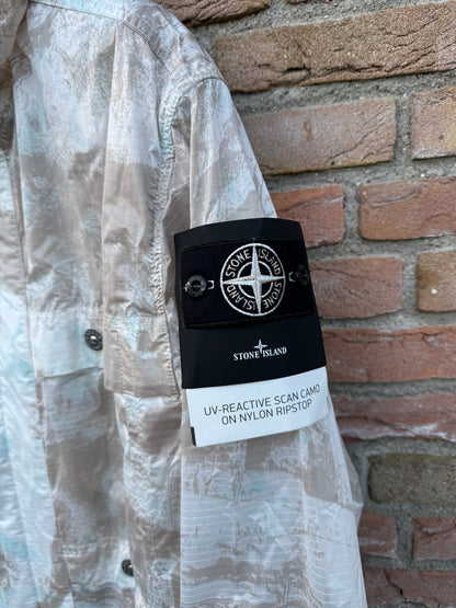 Stone Island UV-Reactive Scan Camo on Nylon Ripstop Jacket - L